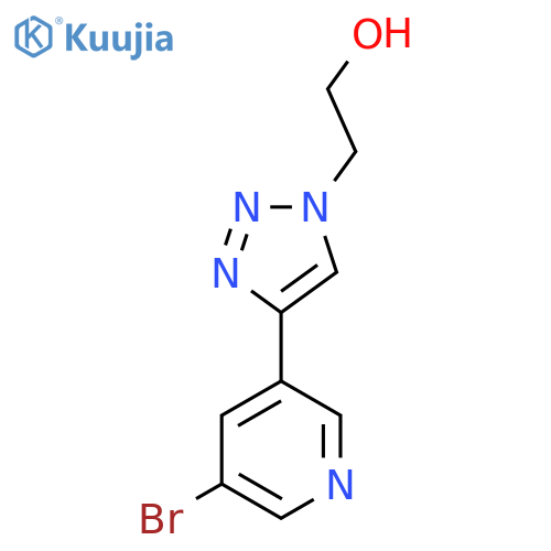 2-4-(5-bromopyridin-3-yl)-1H-1,2,3-triazol-1-ylethan-1-ol structure