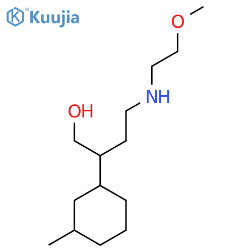 4-[(2-Methoxyethyl)amino]-2-(3-methylcyclohexyl)butan-1-ol structure