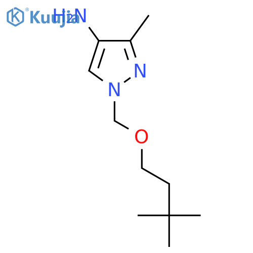 1-(3,3-dimethylbutoxy)methyl-3-methyl-1H-pyrazol-4-amine structure