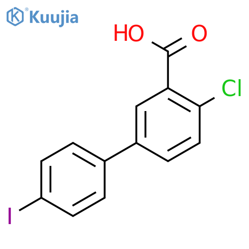 2-chloro-5-(4-iodophenyl)benzoic acid structure