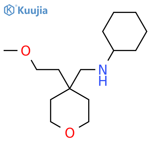 N-{[4-(2-methoxyethyl)oxan-4-yl]methyl}cyclohexanamine structure