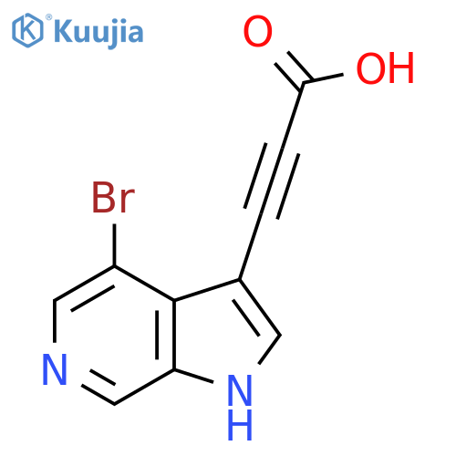 3-{4-bromo-1H-pyrrolo2,3-cpyridin-3-yl}prop-2-ynoic acid structure