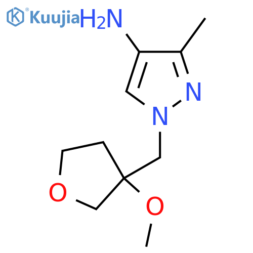 1-(3-methoxyoxolan-3-yl)methyl-3-methyl-1H-pyrazol-4-amine structure