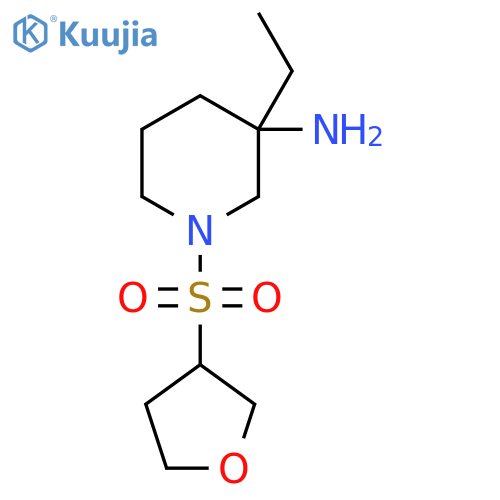 3-Ethyl-1-(oxolane-3-sulfonyl)piperidin-3-amine structure