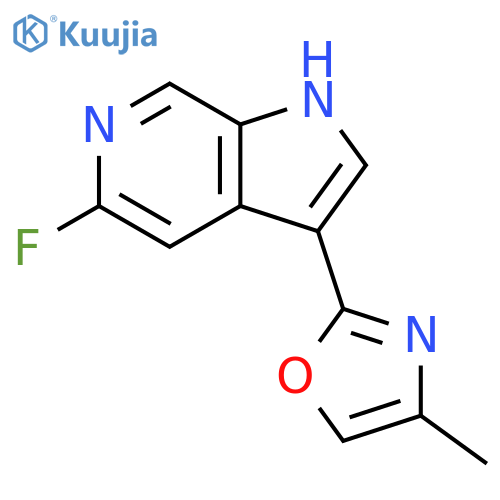 1H-Pyrrolo[2,3-c]pyridine, 5-fluoro-3-(4-methyl-2-oxazolyl)- structure
