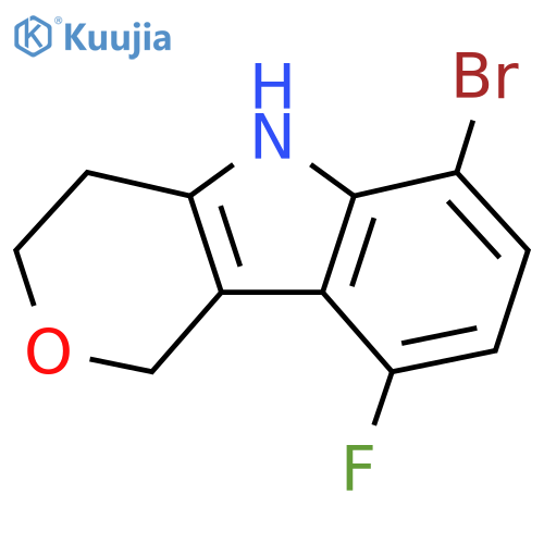 6-bromo-9-fluoro-1H,3H,4H,5H-pyrano[4,3-b]indole structure