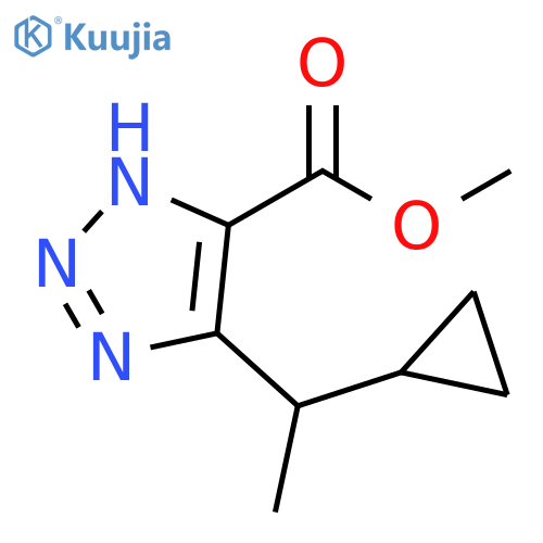 1H-1,2,3-Triazole-5-carboxylic acid, 4-(1-cyclopropylethyl)-, methyl ester structure