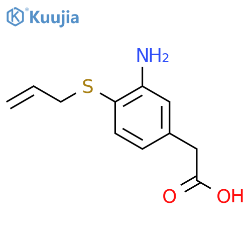 2-[3-Amino-4-(prop-2-en-1-ylsulfanyl)phenyl]acetic acid structure