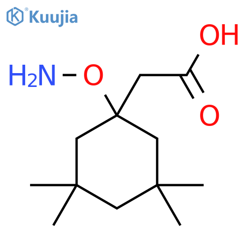 2-[1-(Aminooxy)-3,3,5,5-tetramethylcyclohexyl]acetic acid structure