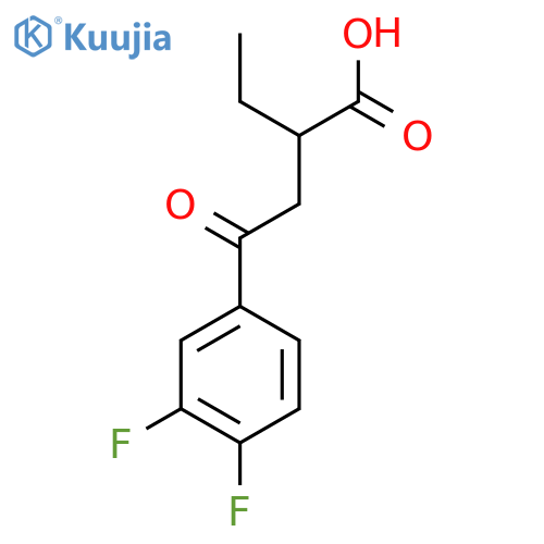 4-(3,4-Difluorophenyl)-2-ethyl-4-oxobutanoic acid structure
