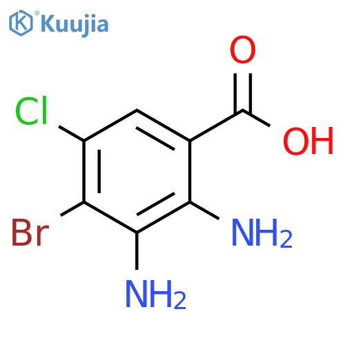 Benzoic acid, 2,3-diamino-4-bromo-5-chloro- structure