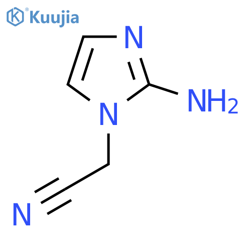 2-(2-amino-1H-imidazol-1-yl)acetonitrile structure