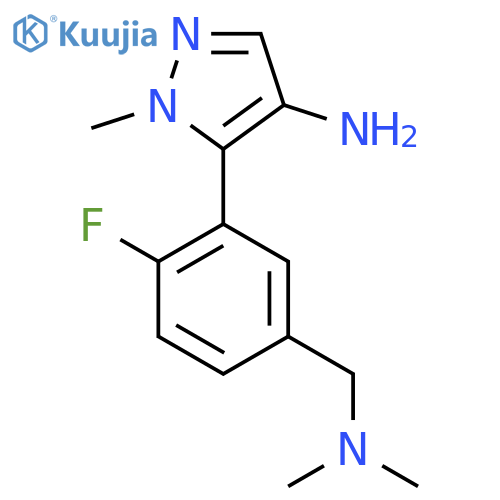 5-{5-[(dimethylamino)methyl]-2-fluorophenyl}-1-methyl-1H-pyrazol-4-amine structure