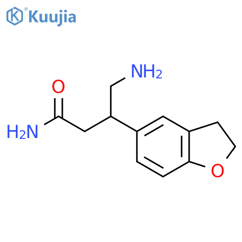 5-Benzofuranpropanamide, β-(aminomethyl)-2,3-dihydro- structure