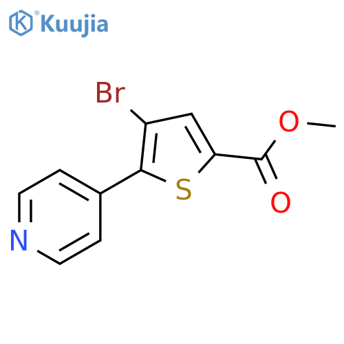 2-Thiophenecarboxylic acid, 4-bromo-5-(4-pyridinyl)-, methyl ester structure