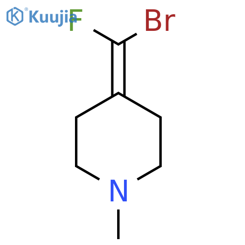 4-[Bromo(fluoro)methylidene]-1-methylpiperidine structure