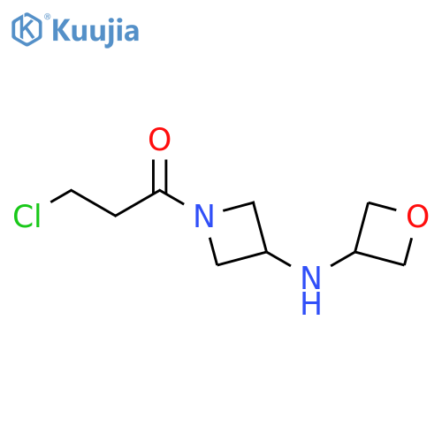 1-Propanone, 3-chloro-1-[3-(3-oxetanylamino)-1-azetidinyl]- structure