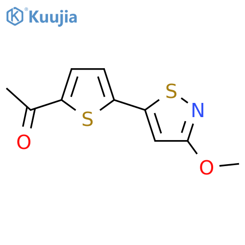 1-[5-(3-Methoxy-1,2-thiazol-5-yl)thiophen-2-yl]ethan-1-one structure