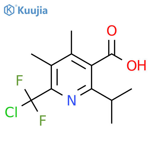 6-(Chlorodifluoromethyl)-4,5-dimethyl-2-(propan-2-yl)pyridine-3-carboxylic acid structure
