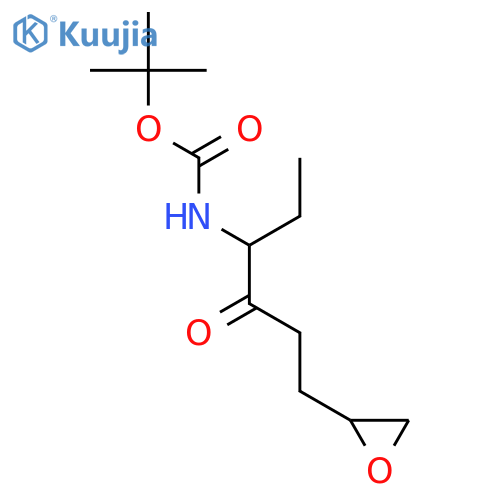 tert-butyl N-[6-(oxiran-2-yl)-4-oxohexan-3-yl]carbamate structure