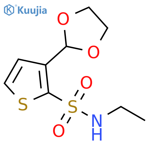 2-Thiophenesulfonamide, 3-(1,3-dioxolan-2-yl)-N-ethyl- structure