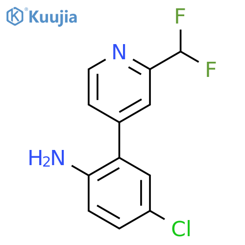 4-Chloro-2-[2-(difluoromethyl)pyridin-4-yl]aniline structure