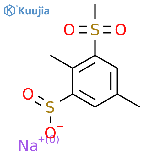 Sodium 3-methanesulfonyl-2,5-dimethylbenzene-1-sulfinate structure