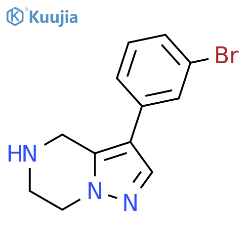 3-(3-bromophenyl)-4H,5H,6H,7H-pyrazolo[1,5-a]pyrazine structure