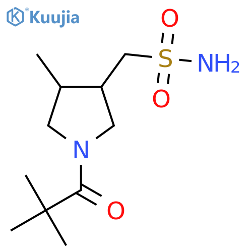 [1-(2,2-Dimethylpropanoyl)-4-methylpyrrolidin-3-yl]methanesulfonamide structure