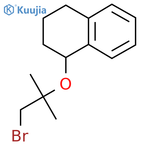 1-(1-bromo-2-methylpropan-2-yl)oxy-1,2,3,4-tetrahydronaphthalene structure