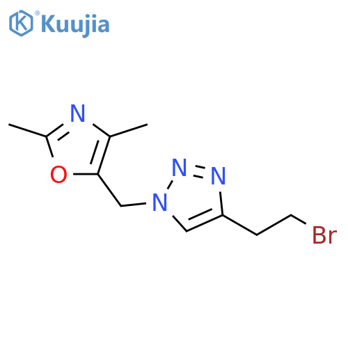 1H-1,2,3-Triazole, 4-(2-bromoethyl)-1-[(2,4-dimethyl-5-oxazolyl)methyl]- structure