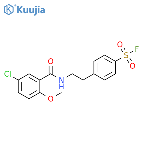 4-[2-[(5-Chloro-2-methoxybenzoyl)amino]ethyl]benzenesulfonyl fluoride structure