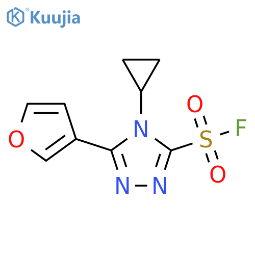 4-cyclopropyl-5-(furan-3-yl)-4H-1,2,4-triazole-3-sulfonyl fluoride structure