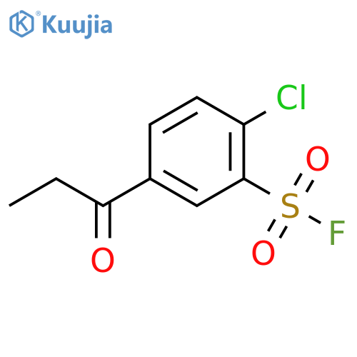 2-Chloro-5-propanoylbenzene-1-sulfonyl fluoride structure