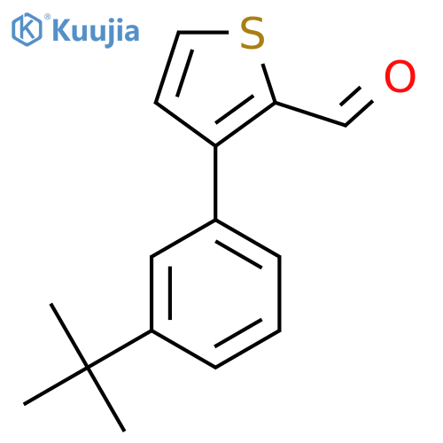 3-(3-Tert-butylphenyl)thiophene-2-carbaldehyde structure