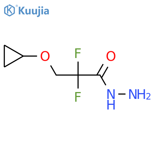 Propanoic acid, 3-(cyclopropyloxy)-2,2-difluoro-, hydrazide structure