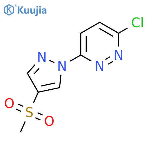 3-chloro-6-(4-methanesulfonyl-1H-pyrazol-1-yl)pyridazine structure