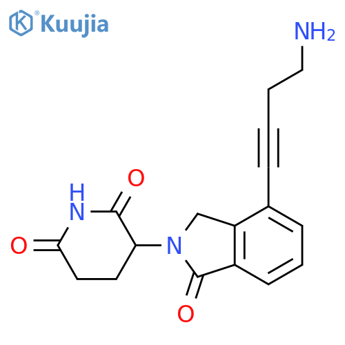 2,6-Piperidinedione, 3-[4-(4-amino-1-butyn-1-yl)-1,3-dihydro-1-oxo-2H-isoindol-2-yl]- structure