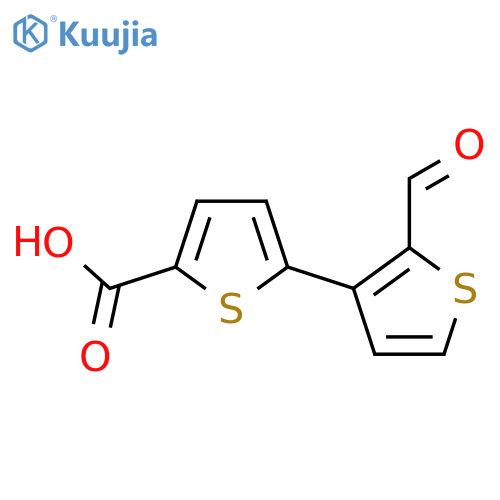 5-(2-formylthiophen-3-yl)thiophene-2-carboxylic acid structure