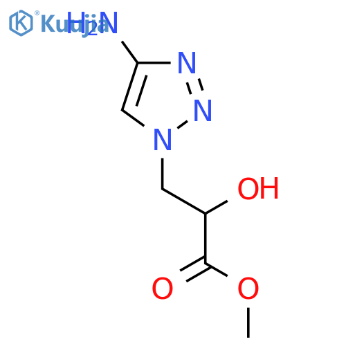 methyl 3-(4-amino-1H-1,2,3-triazol-1-yl)-2-hydroxypropanoate structure