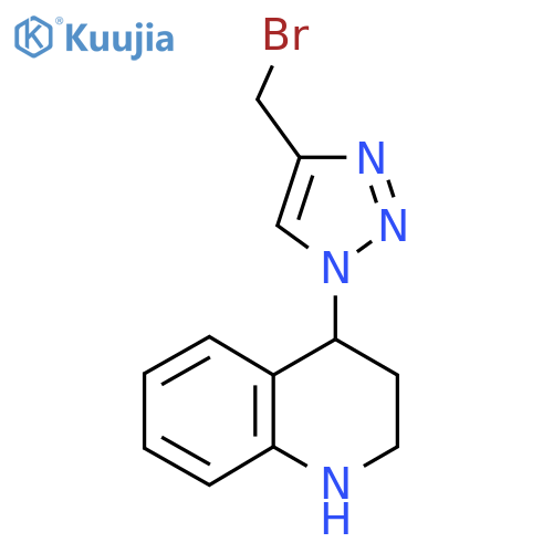4-[4-(bromomethyl)-1H-1,2,3-triazol-1-yl]-1,2,3,4-tetrahydroquinoline structure