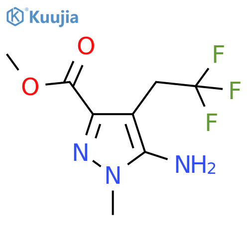 methyl 5-amino-1-methyl-4-(2,2,2-trifluoroethyl)-1H-pyrazole-3-carboxylate structure