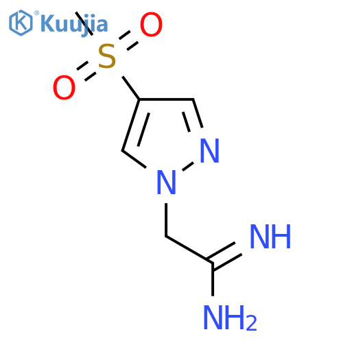 2-(4-methanesulfonyl-1H-pyrazol-1-yl)ethanimidamide structure