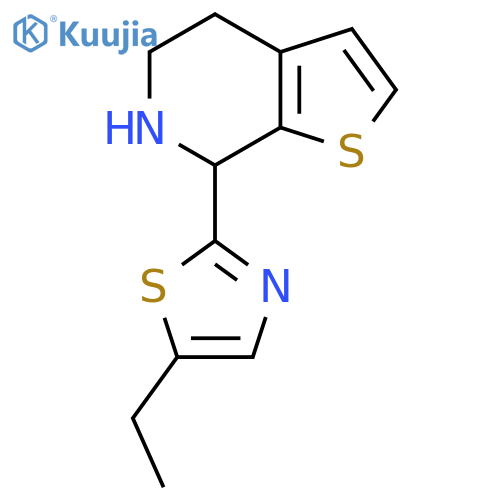 5-ethyl-2-{4H,5H,6H,7H-thieno2,3-cpyridin-7-yl}-1,3-thiazole structure