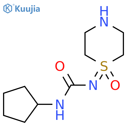 3-cyclopentyl-1-(1-oxo-1lambda6-thiomorpholin-1-ylidene)urea structure