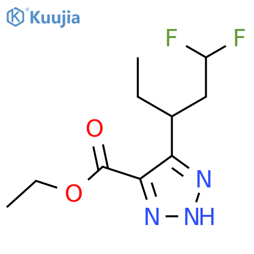 1H-1,2,3-Triazole-5-carboxylic acid, 4-(1-ethyl-3,3-difluoropropyl)-, ethyl ester structure