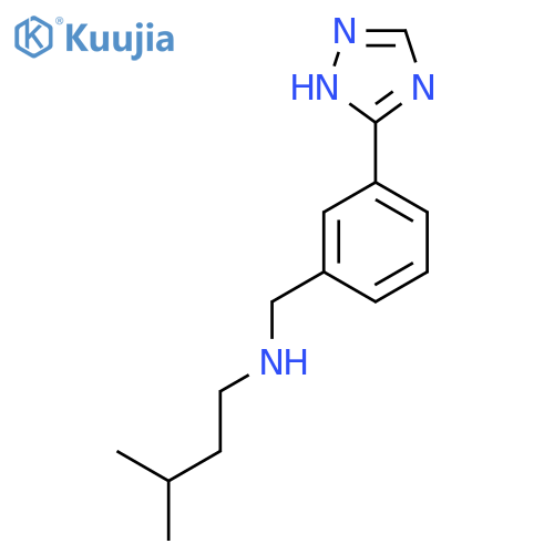 (3-methylbutyl)({3-(1H-1,2,4-triazol-3-yl)phenylmethyl})amine structure