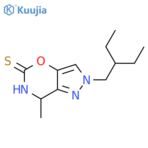 2-(2-ethylbutyl)-7-methyl-2H,5H,6H,7H-pyrazolo[3,4-e][1,3]oxazine-5-thione structure