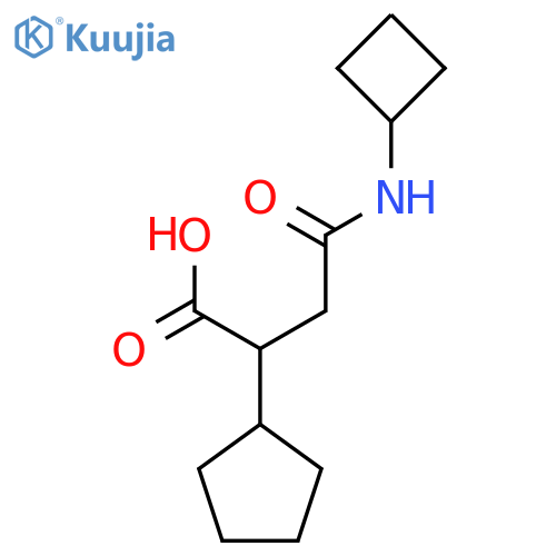 3-(Cyclobutylcarbamoyl)-2-cyclopentylpropanoic acid structure