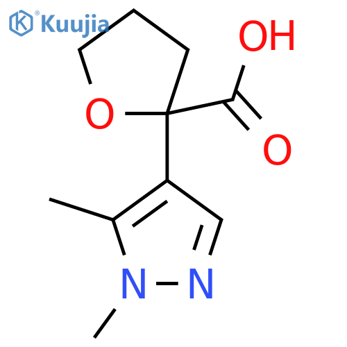 2-(1,5-dimethyl-1H-pyrazol-4-yl)oxolane-2-carboxylic acid structure